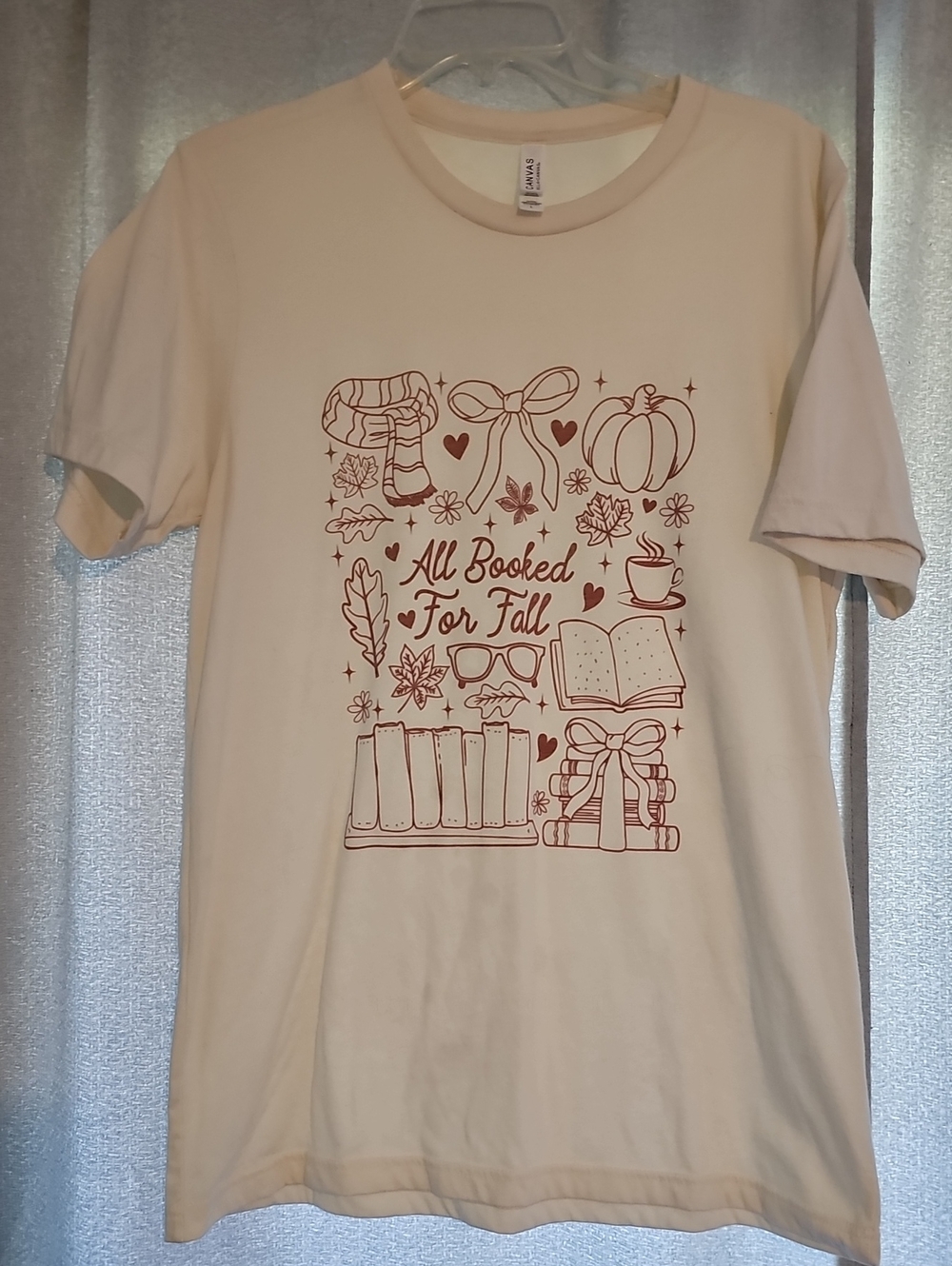 All Booked for Fall Kids' Graphic Tee - Cream